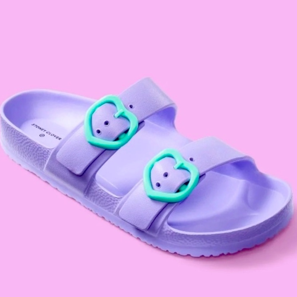 Stoney Clover Lane x Target Purple Sandals Slides Sizes 10 and 11
